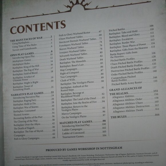 Warhammer Softcover Book 40,000 40K Age of Sigmar General's Handbook 2409A6 - Picture 5 of 9